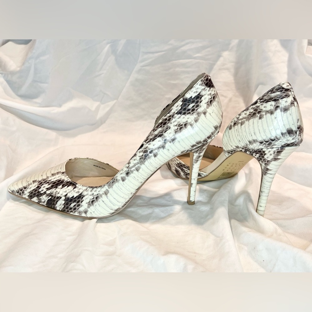 Exotic-Print Leather D'Orsay Heels MRSP $69.99